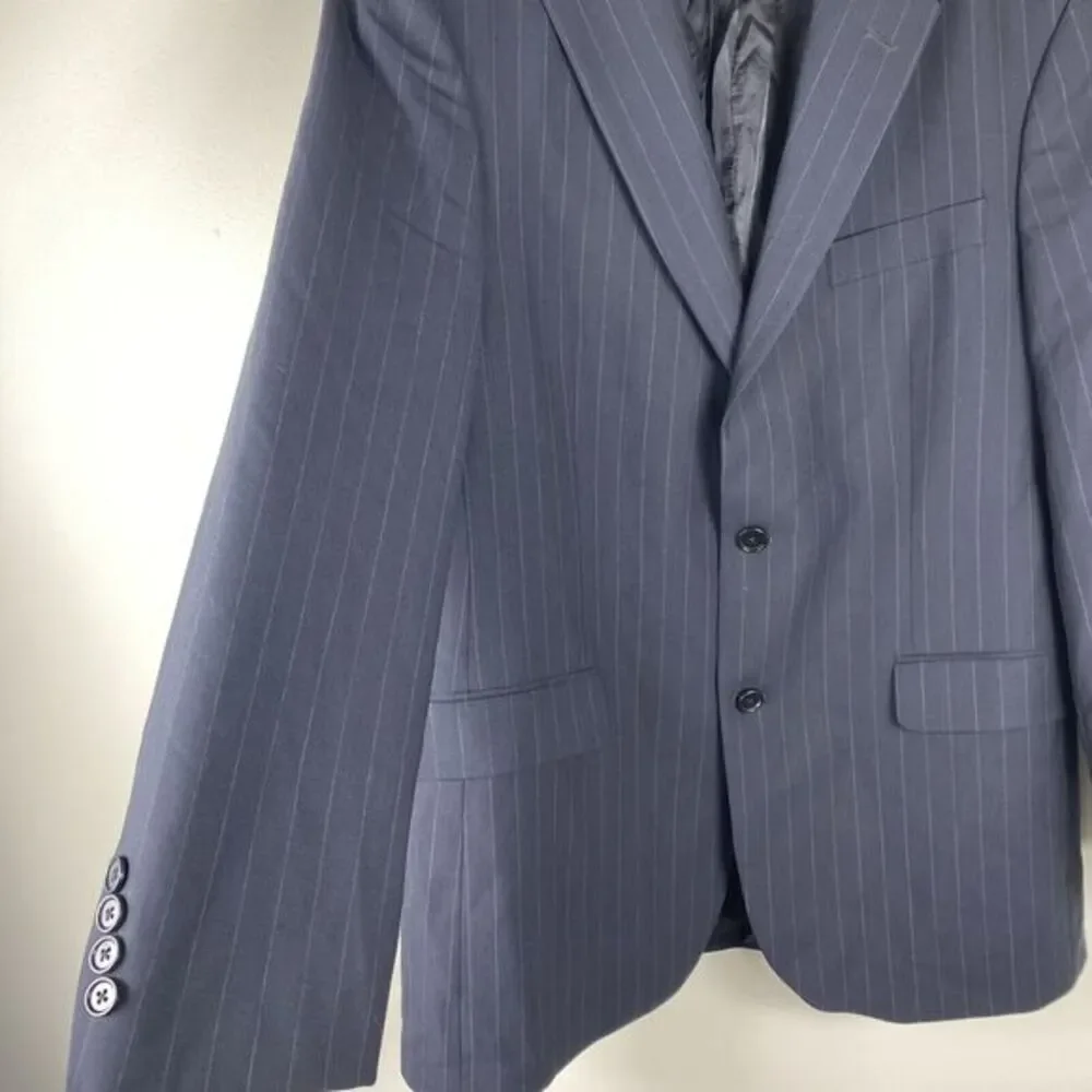 Brooks‎ Brothers Jacket Sports Coat 41 R Madison Fit Navy Pinstripe Wool